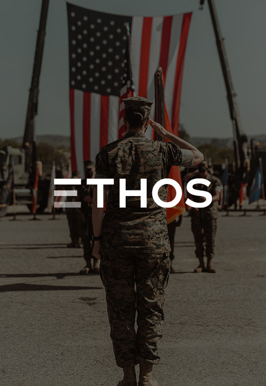 Ethos systems white logo