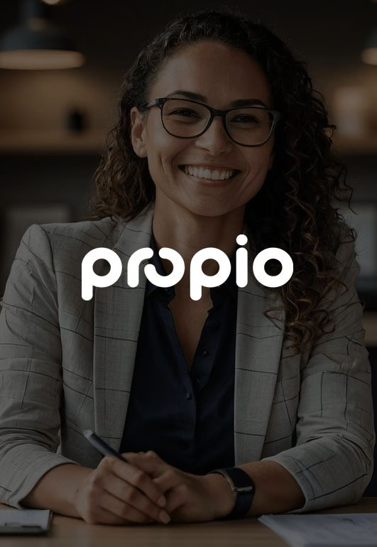 Propio white logo
