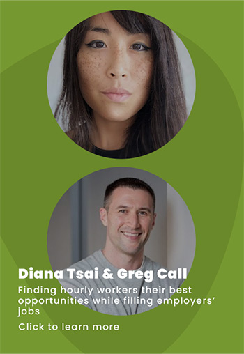Upwage founders Diana Tsai & Greg Call